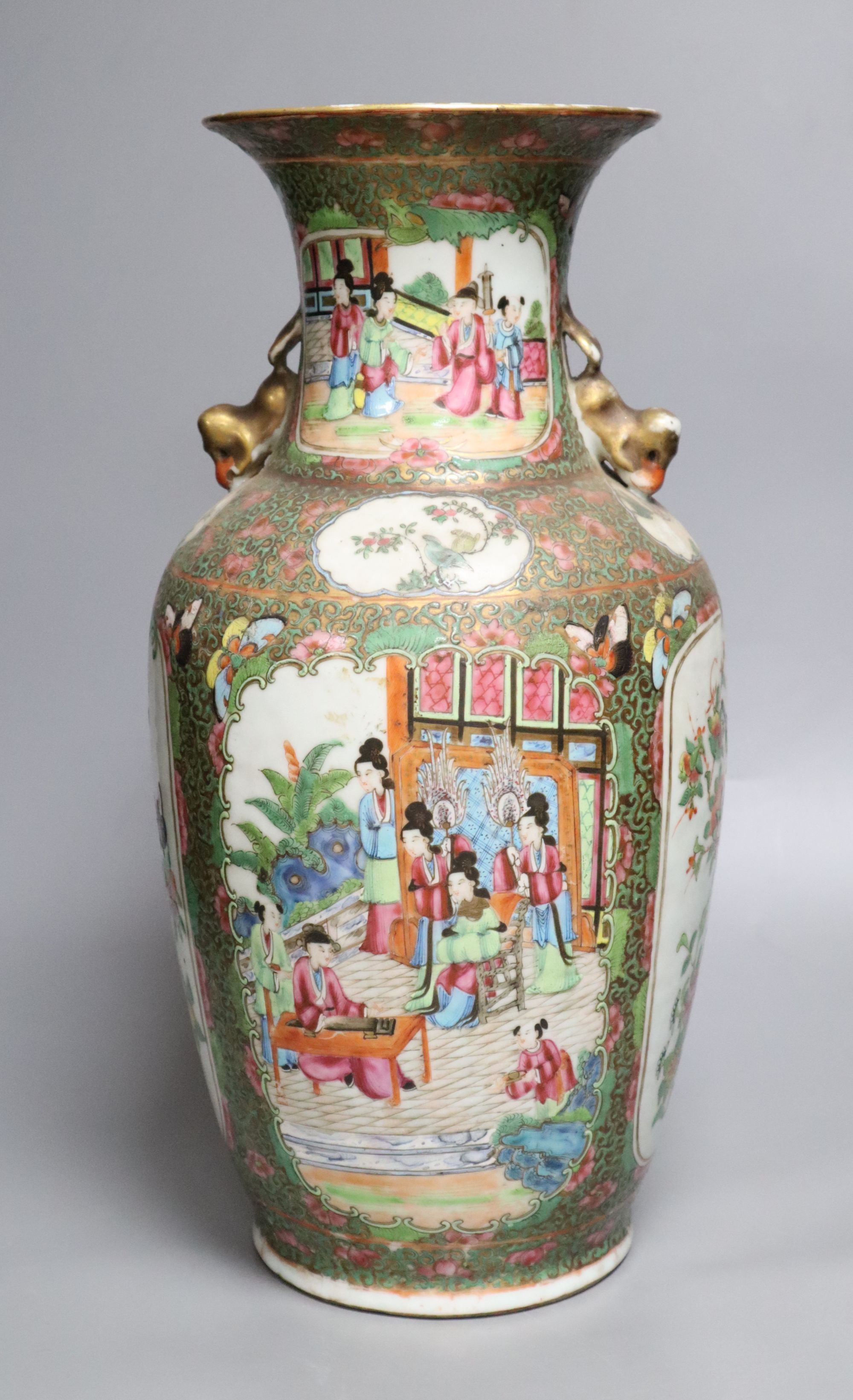 A Chinese famille rose vase, height 38cm